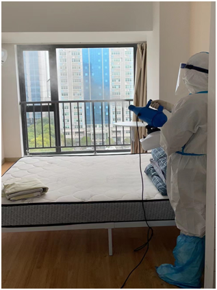 当隔离人员撤离集中隔离点后，居住的房间如何消杀消毒服务？